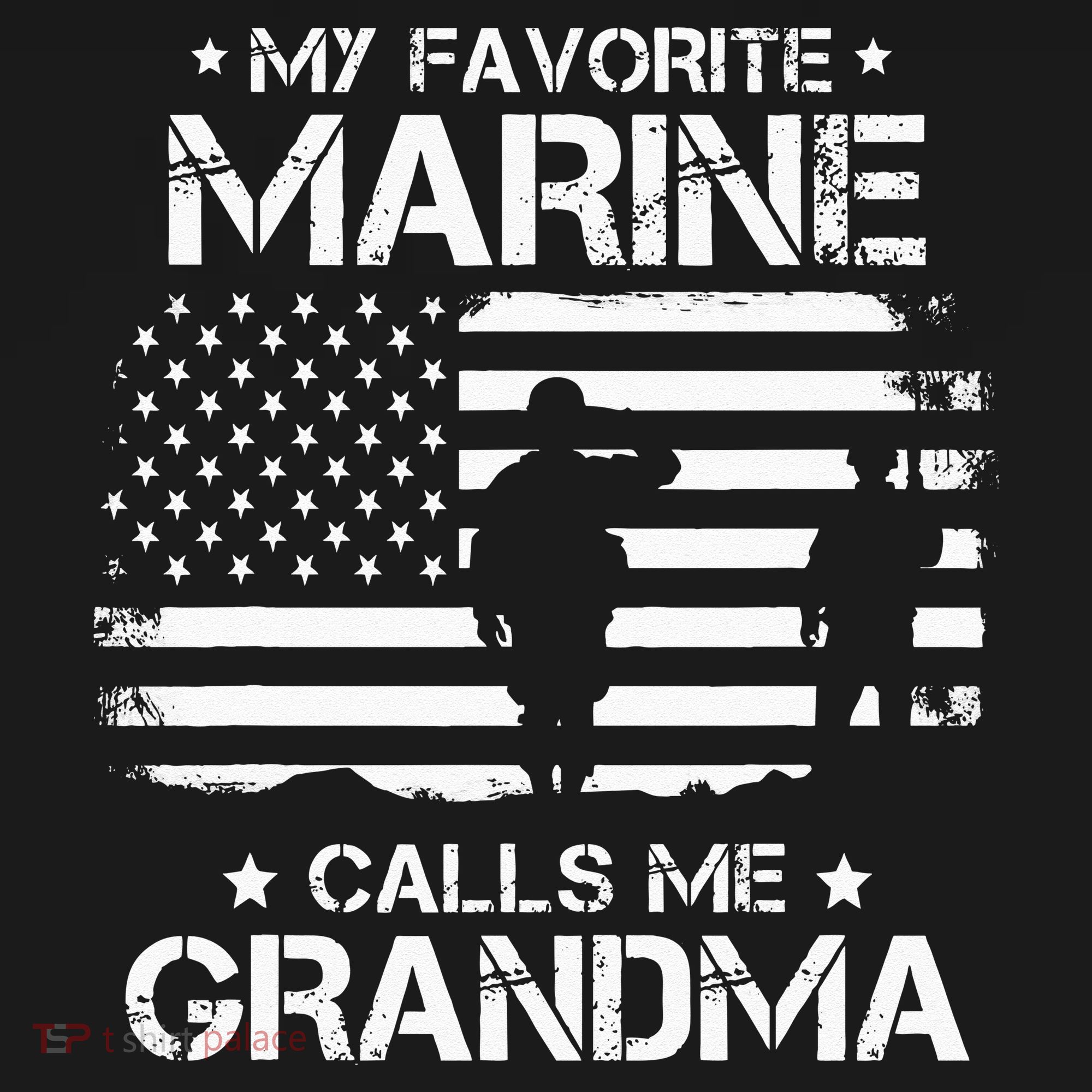 My Favorite Marine Calls Me Grandma USA Flag Sweatshirt