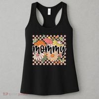 Mommy Floral Mother'S Day Wildflower Girl Checkered Women's Tank Top thumb 3