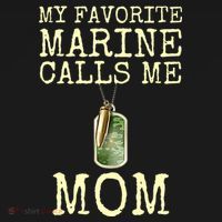 My Favorite Marine Calls Me Mom Funny Long Sleeve Shirt thumb 2