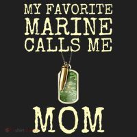 My Favorite Marine Calls Me Mom Funny Beanie thumb 2