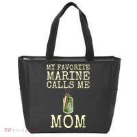 My Favorite Marine Calls Me Mom Funny Tote Bag thumb 0