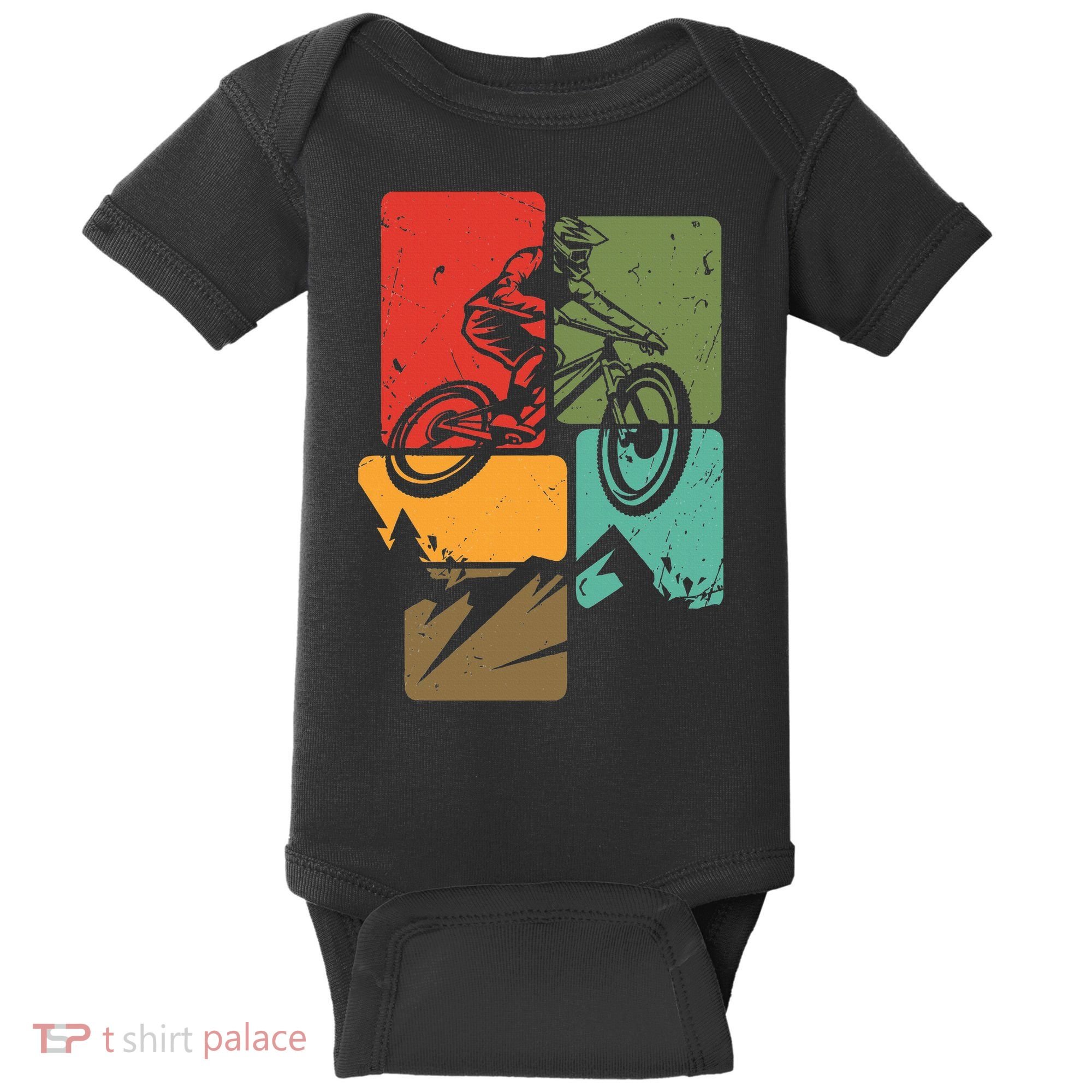 Mtb For Mountain Biker Retro Mountain Bike Baby Bodysuit