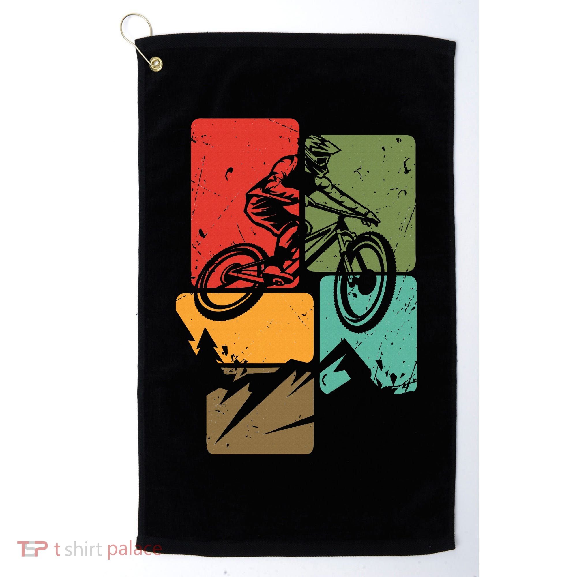 Mtb For Mountain Biker Retro Mountain Bike Golf Towel