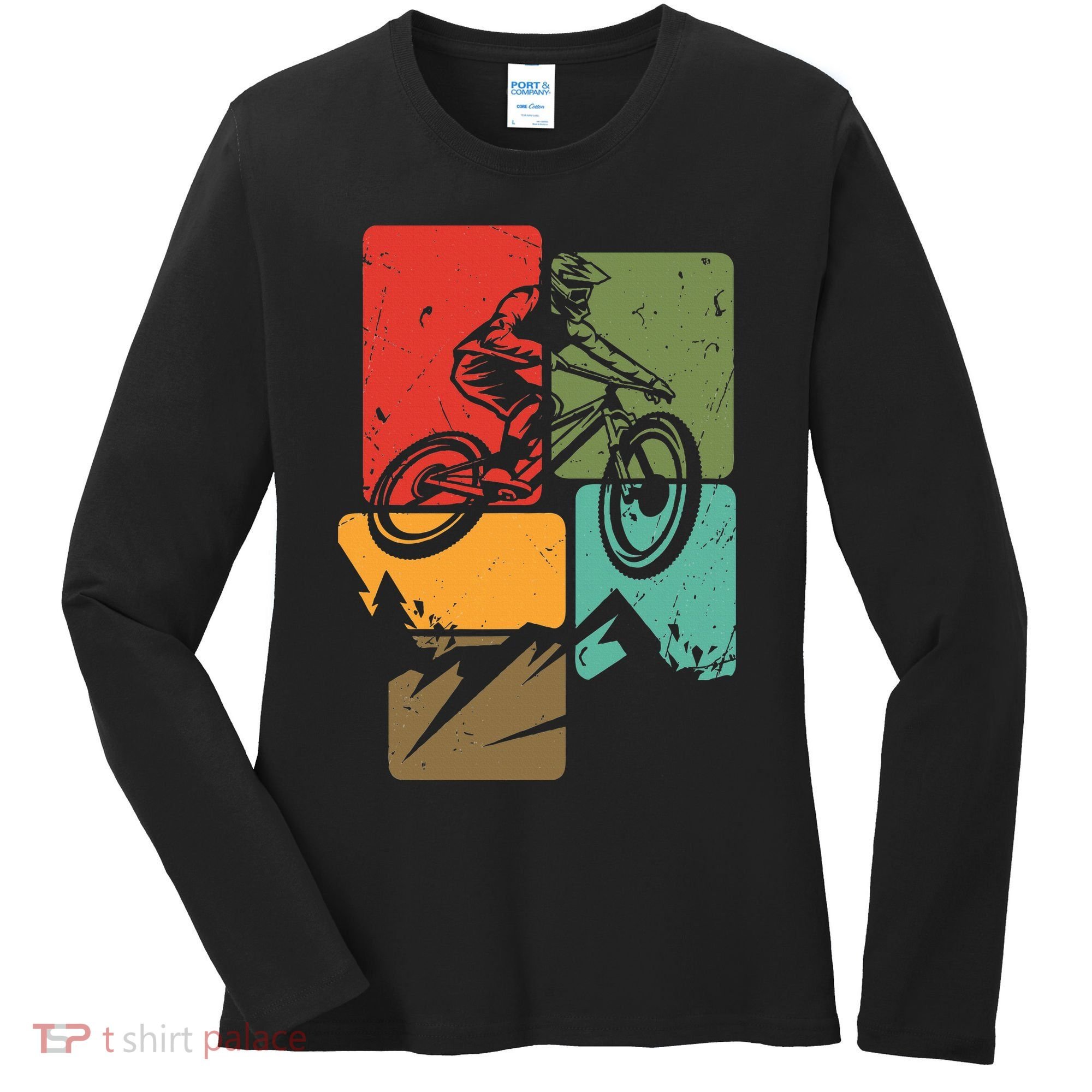Mtb For Mountain Biker Retro Mountain Bike Women's Long Sleeve Shirt
