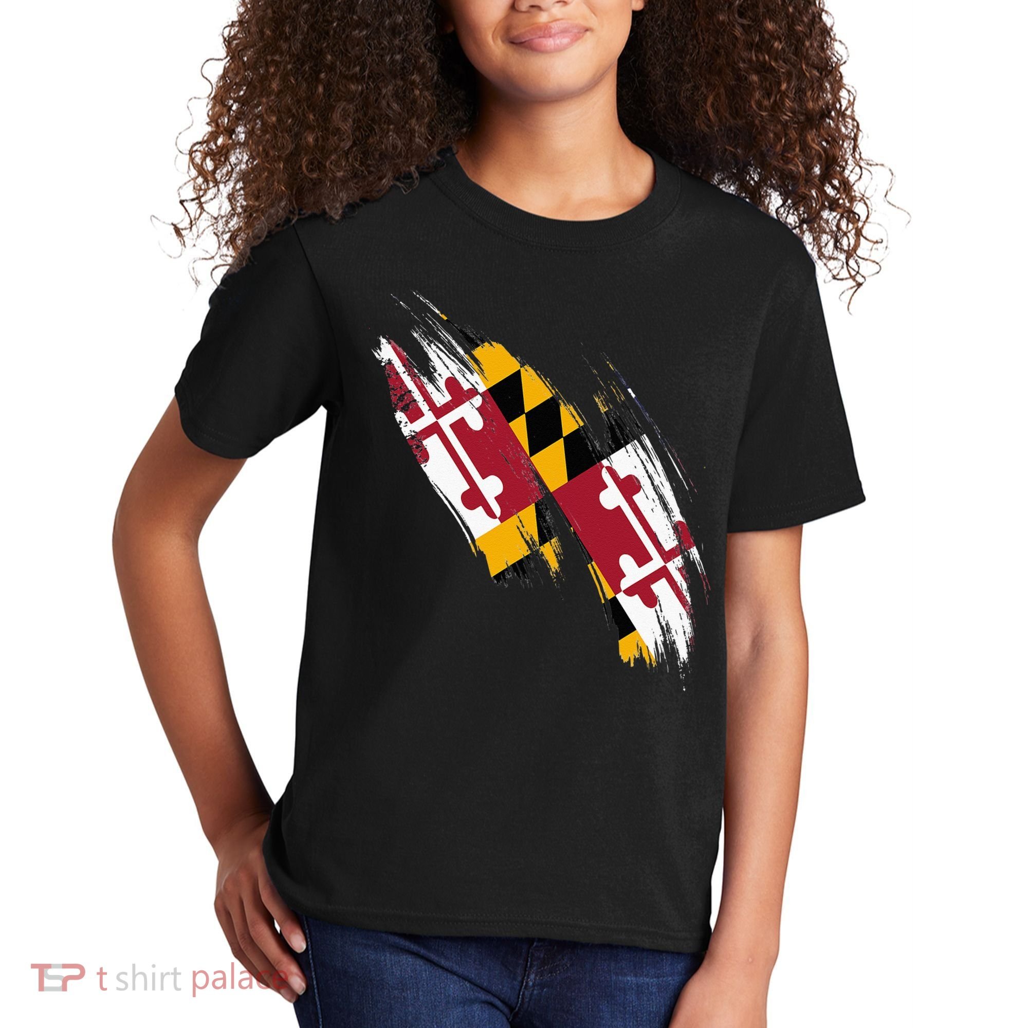 Maryland Flag Marylander Maryland Flag State Pride Kids T-Shirt
