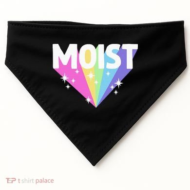 Moist Funny Meme Offensive Weird Cool USA-Made Doggie Bandana