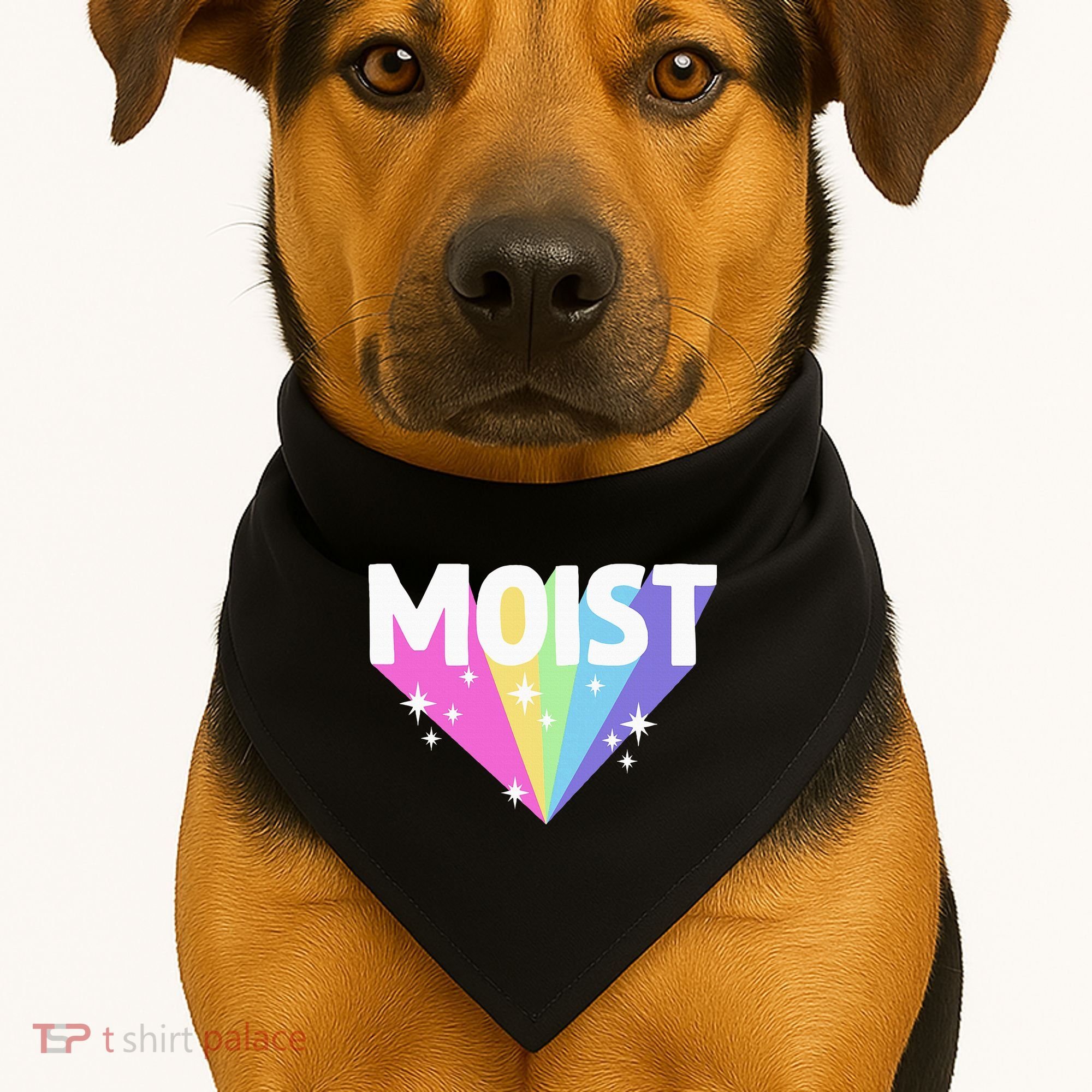 Moist Funny Meme Offensive Weird Cool USA-Made Doggie Bandana