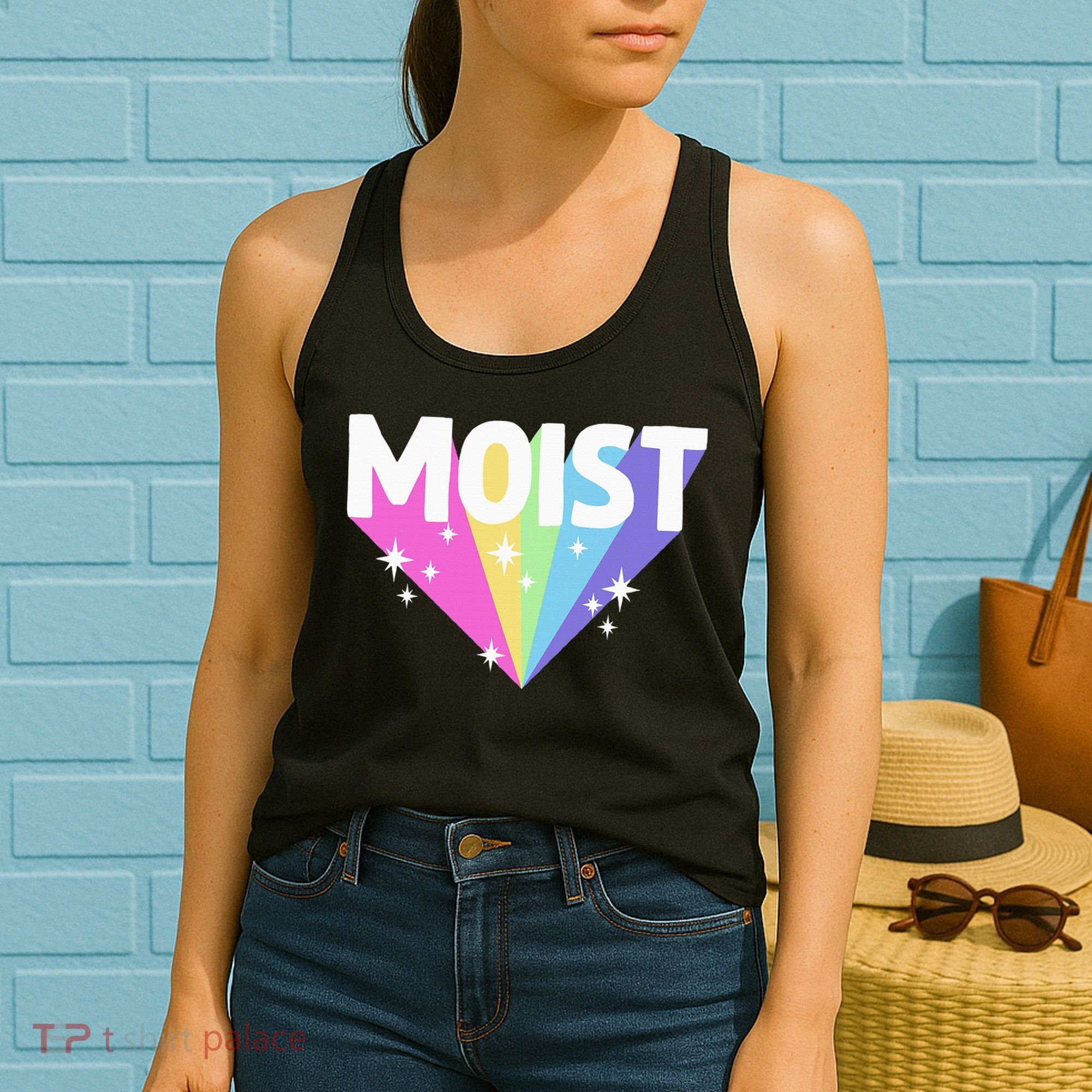 Moist Funny Meme Offensive Weird Cool Women's Tank Top