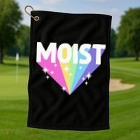 Moist Funny Meme Offensive Weird Cool Golf Towel thumb 1