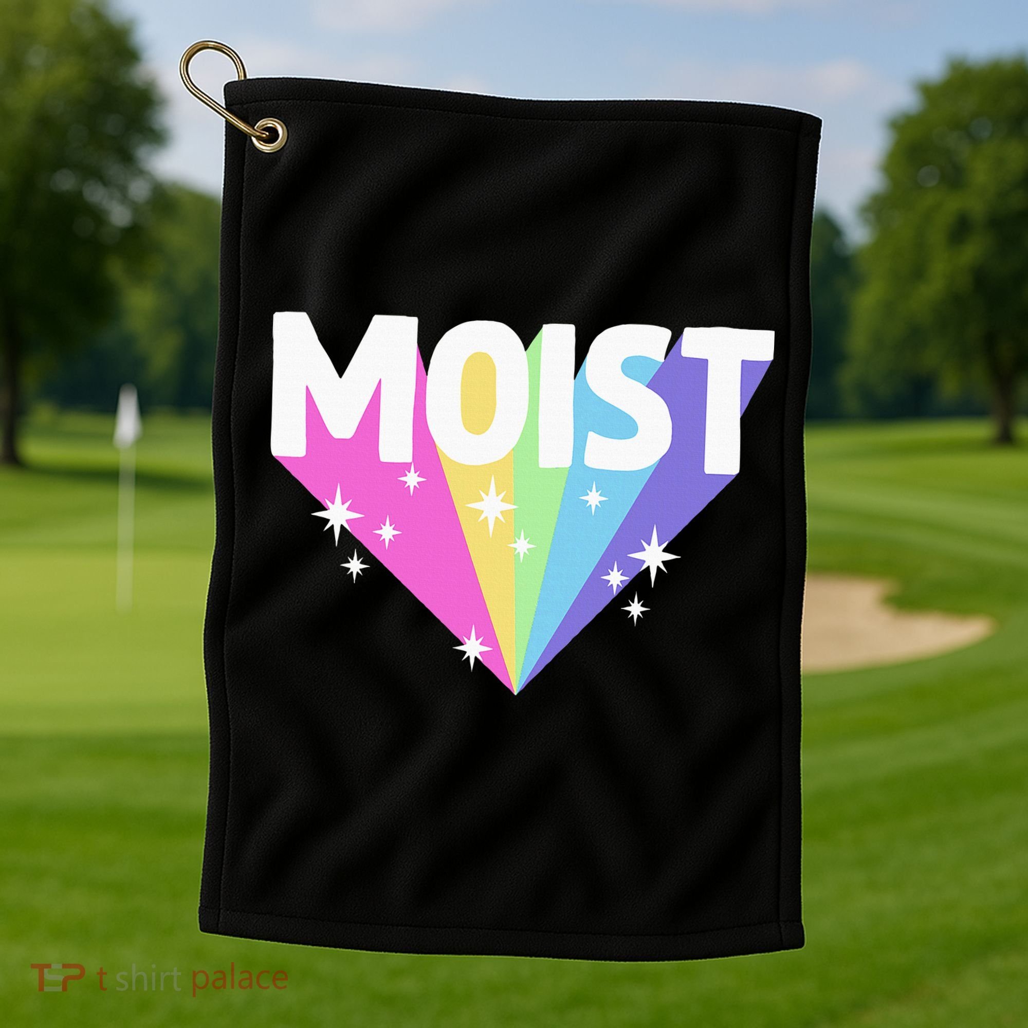 Moist Funny Meme Offensive Weird Cool Golf Towel
