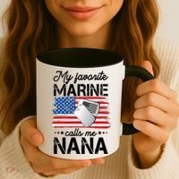 My Favorite Marine Calls Me Nana Coffee Mug thumb 3