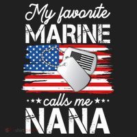My Favorite Marine Calls Me Nana Beanie thumb 2