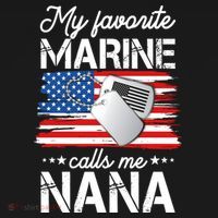 My Favorite Marine Calls Me Nana Women's Hoodie thumb 2