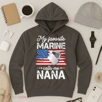 My Favorite Marine Calls Me Nana Hoodie thumb 3