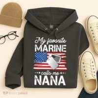 My Favorite Marine Calls Me Nana Hoodie thumb 4