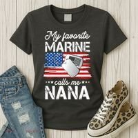 My Favorite Marine Calls Me Nana Women's T-Shirt thumb 3