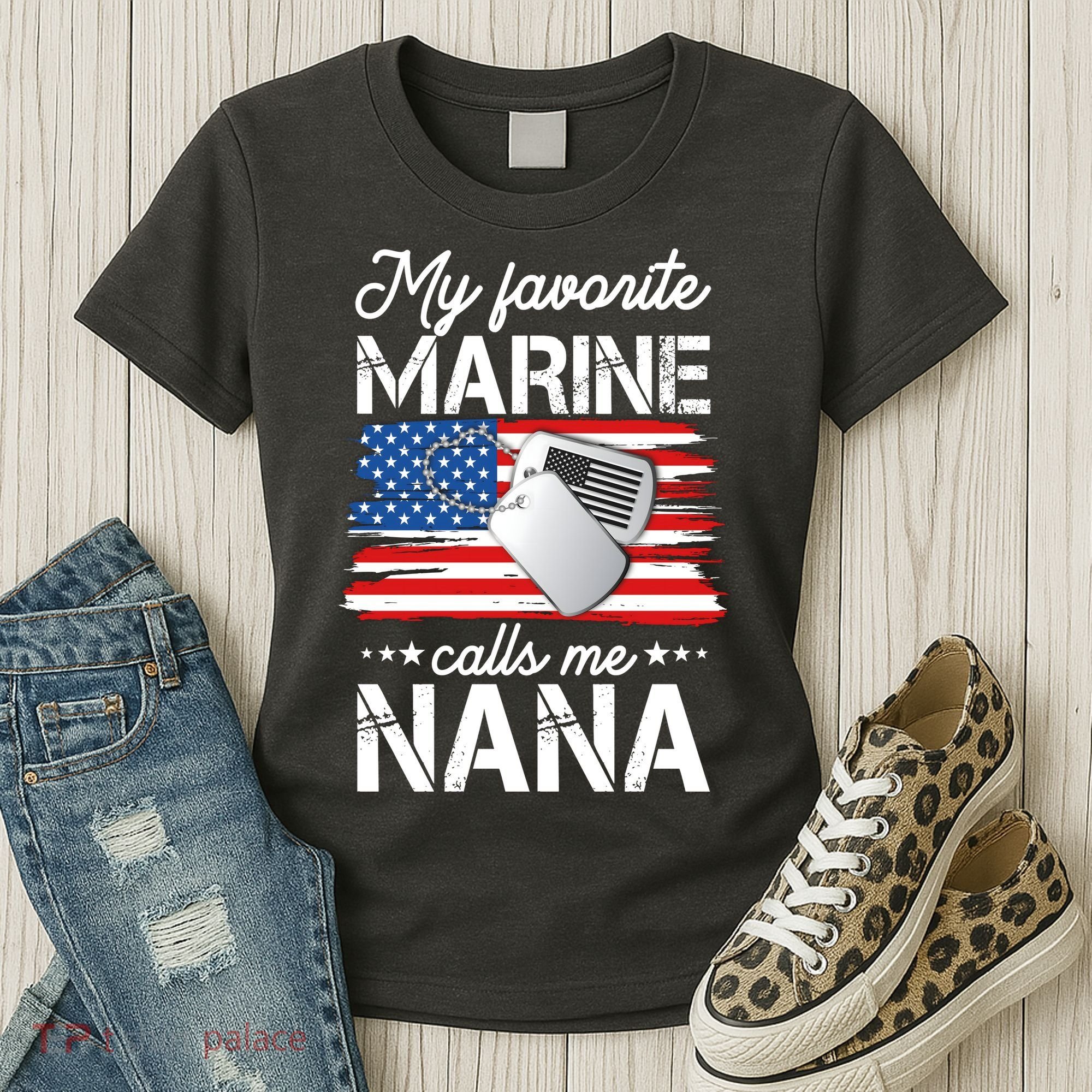 My Favorite Marine Calls Me Nana Women's T-Shirt