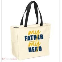 My Father My Hero Cute Dad Gift Tote Bag thumb 2