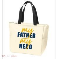 My Father My Hero Cute Dad Gift Tote Bag thumb 3