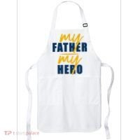 My Father My Hero Cute Dad Gift Apron thumb 0