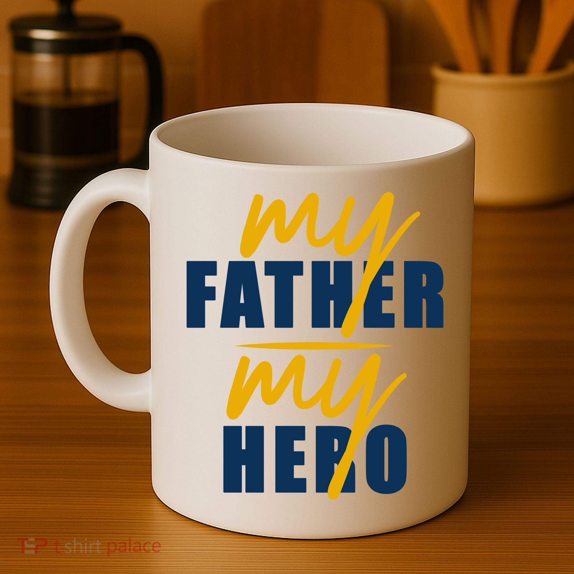 My Father My Hero Cute Dad Gift Coffee Mug