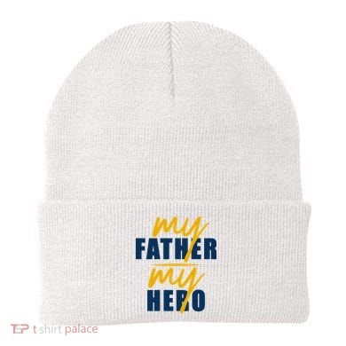 My Father My Hero Cute Dad Gift Beanie