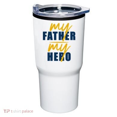 My Father My Hero Cute Dad Gift Tumbler
