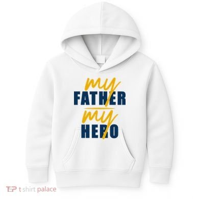 My Father My Hero Cute Dad Gift Kids Hoodie