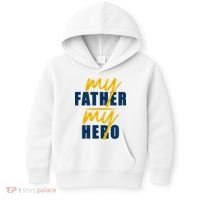My Father My Hero Cute Dad Gift Kids Hoodie thumb 0