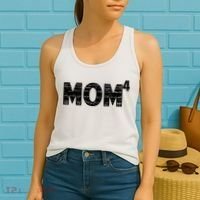 Mom4, Four, Mother's Day, Best Mom, Mother of 4 Women's Tank Top thumb 2