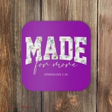 Made For More Cute Christian Jesus Gift Coaster