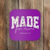 Made For More Cute Christian Jesus Gift Coaster thumb 0