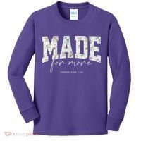 Made For More Cute Christian Jesus Gift Kids Long Sleeve Shirt thumb 0