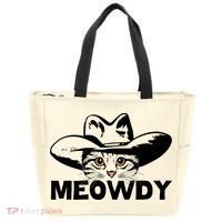 Meowdy Funny Mashup Between Meow And Howdy Cat Meme Great Gift Tote Bag thumb 0