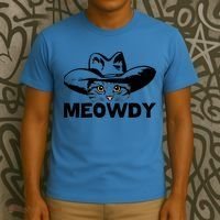 Meowdy Funny Mashup Between Meow And Howdy Cat Meme Great Gift T-Shirt thumb 3