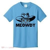 Meowdy Funny Mashup Between Meow And Howdy Cat Meme Great Gift Kids T-Shirt thumb 0