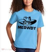 Meowdy Funny Mashup Between Meow And Howdy Cat Meme Great Gift Kids T-Shirt thumb 2