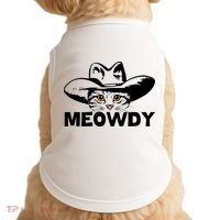 Meowdy Funny Mashup Between Meow And Howdy Cat Meme Great Gift Doggie Tank thumb 0
