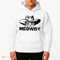Meowdy Funny Mashup Between Meow And Howdy Cat Meme Great Gift Hoodie thumb 2