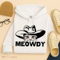 Meowdy Funny Mashup Between Meow And Howdy Cat Meme Great Gift Hoodie thumb 4