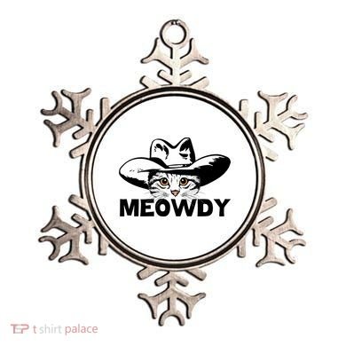 Meowdy Funny Mashup Between Meow And Howdy Cat Meme Great Gift Ornament