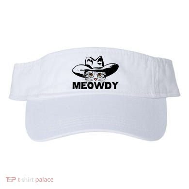 Meowdy Funny Mashup Between Meow And Howdy Cat Meme Great Gift Visor