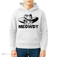 Meowdy Funny Mashup Between Meow And Howdy Cat Meme Great Gift Kids Hoodie thumb 4