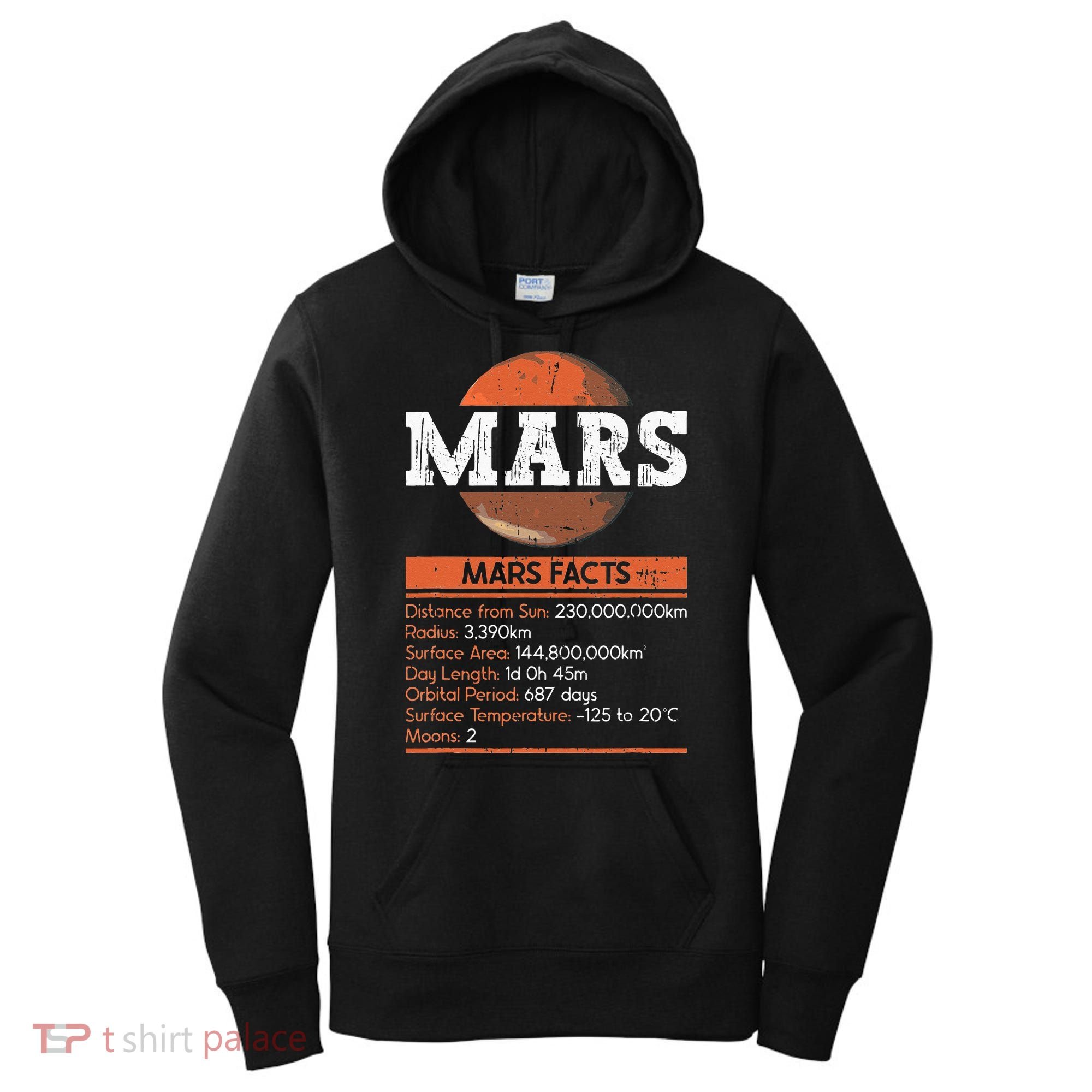 Mars Facts Mars Planet Space Lover Women's Hoodie