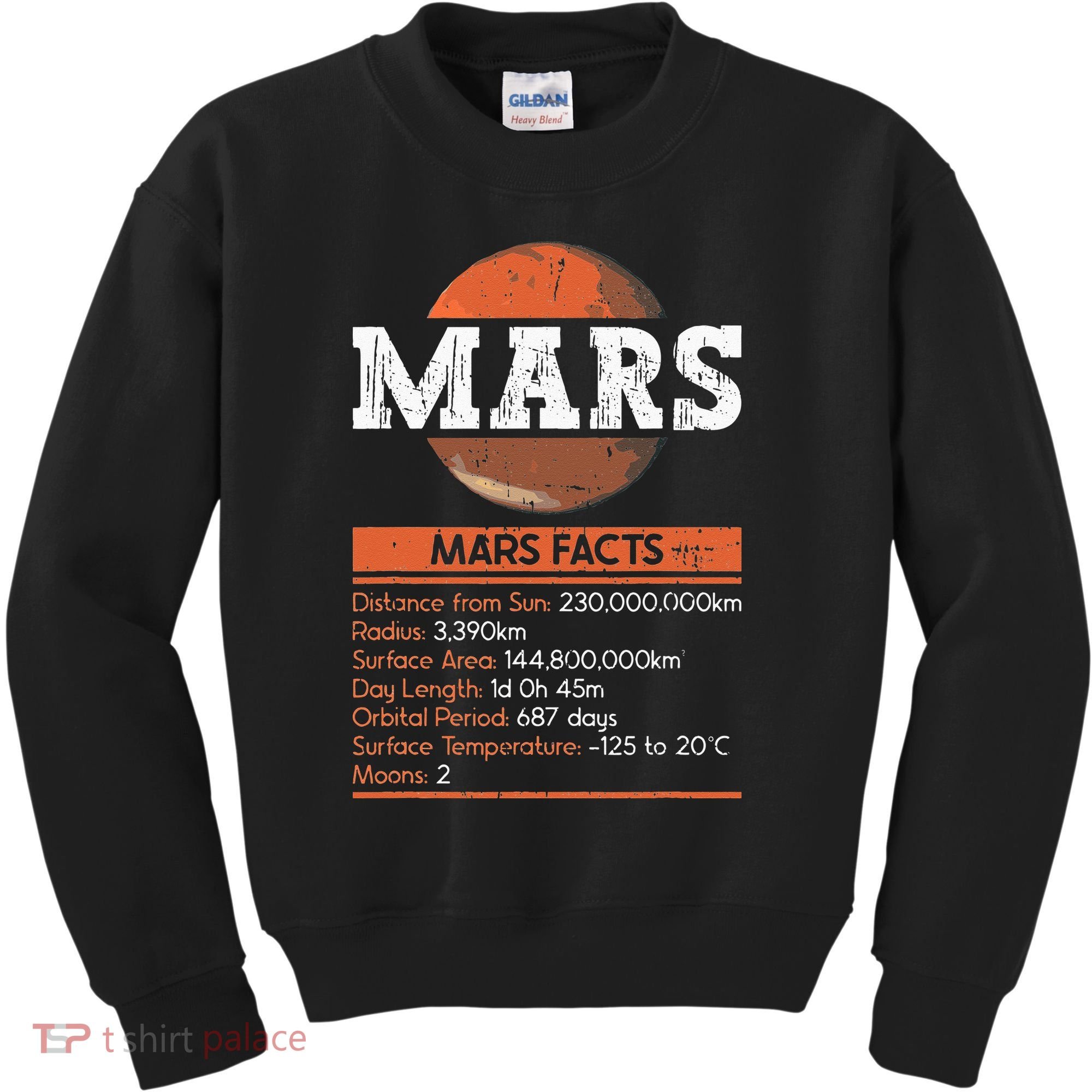 Mars Facts Mars Planet Space Lover Kids Sweatshirt