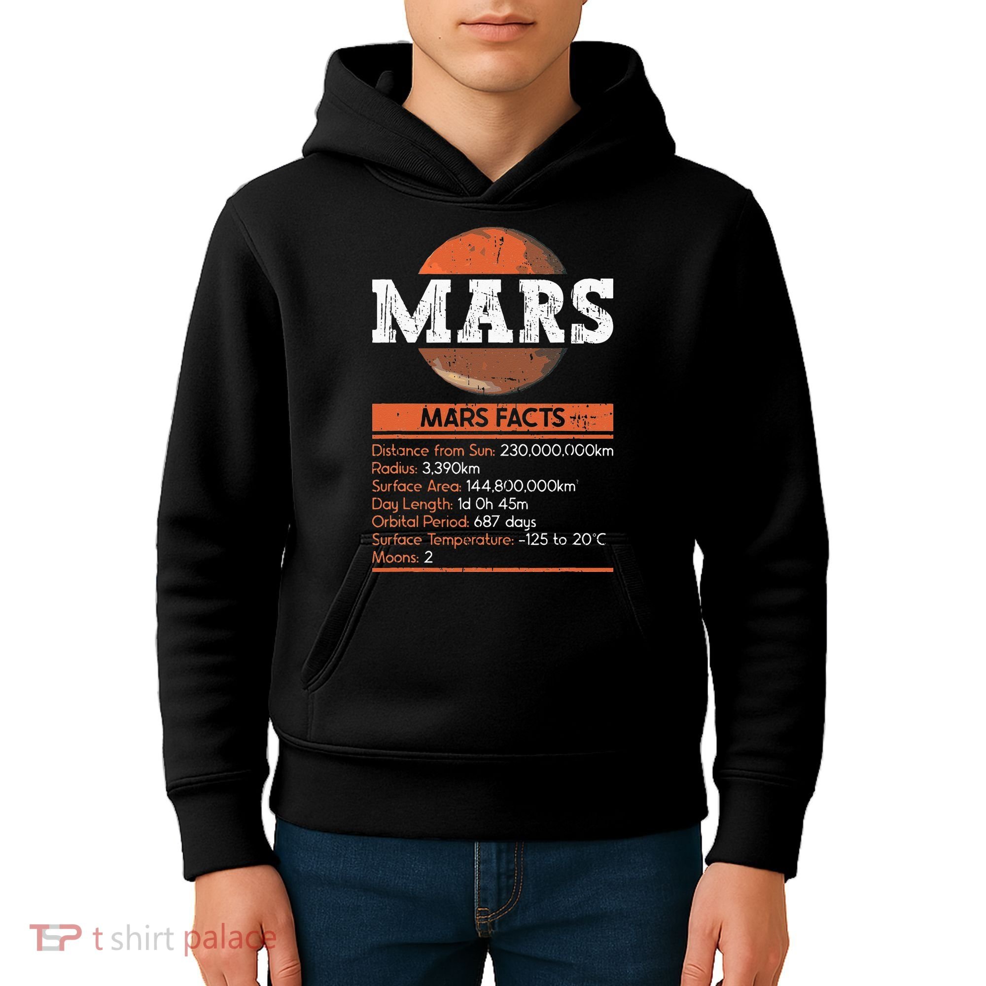 Mars Facts Mars Planet Space Lover Kids Hoodie