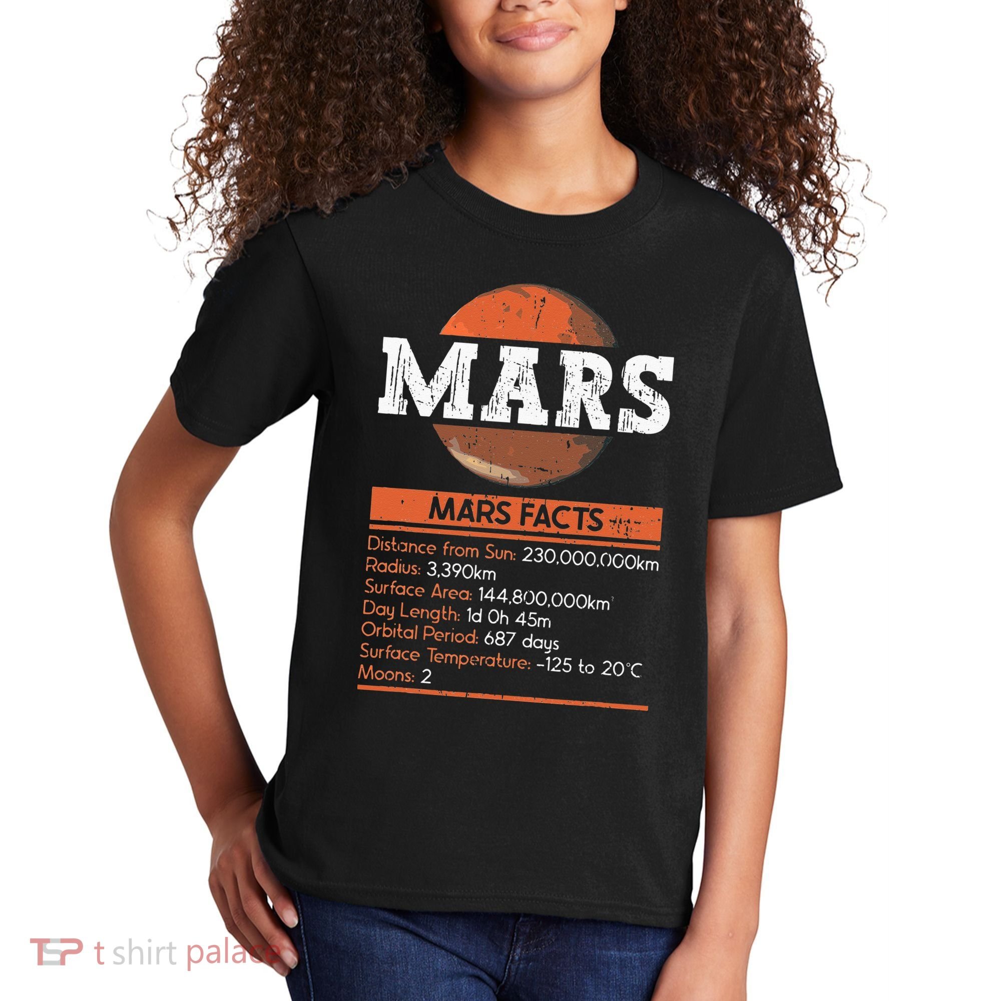Mars Facts Mars Planet Space Lover Kids T-Shirt