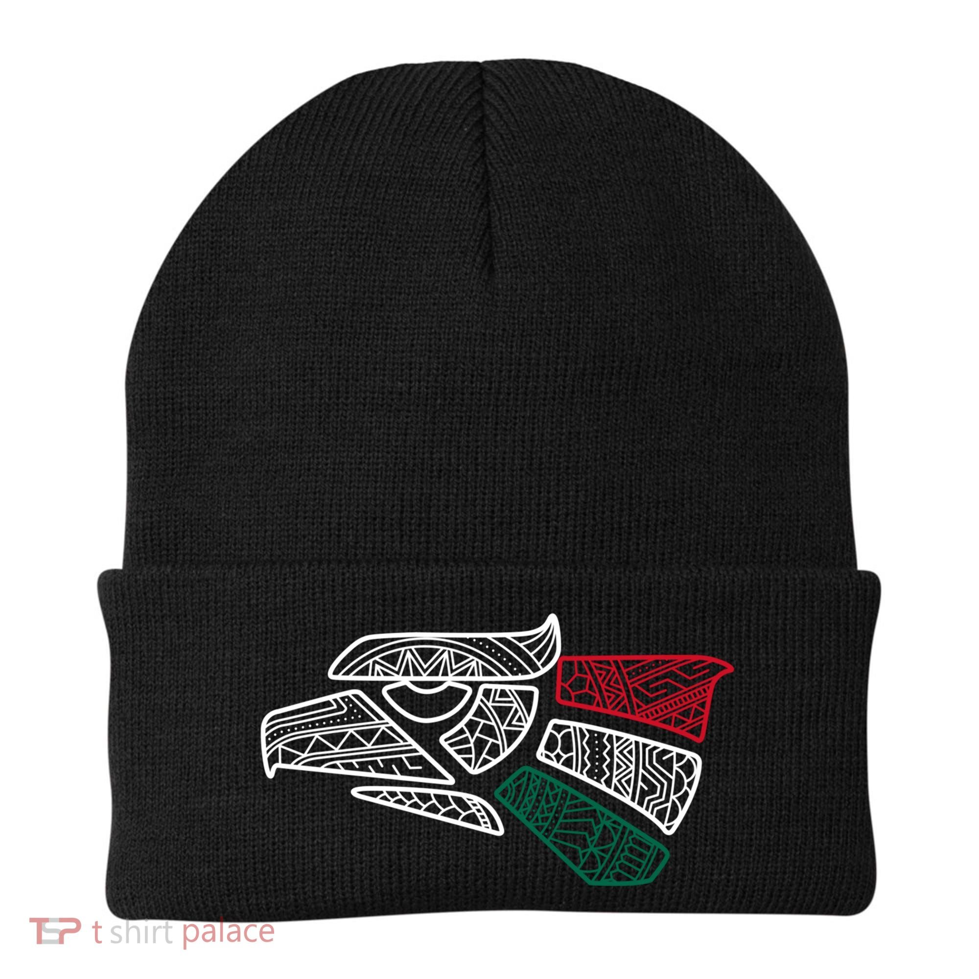 Mexico Flag Mexican Eagle Aztec Style Hecho En Mexico Beanie