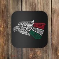 Mexico Flag Mexican Eagle Aztec Style Hecho En Mexico Coaster thumb 0