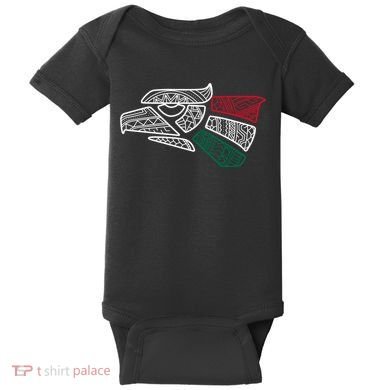 Mexico Flag Mexican Eagle Aztec Style Hecho En Mexico Baby Bodysuit